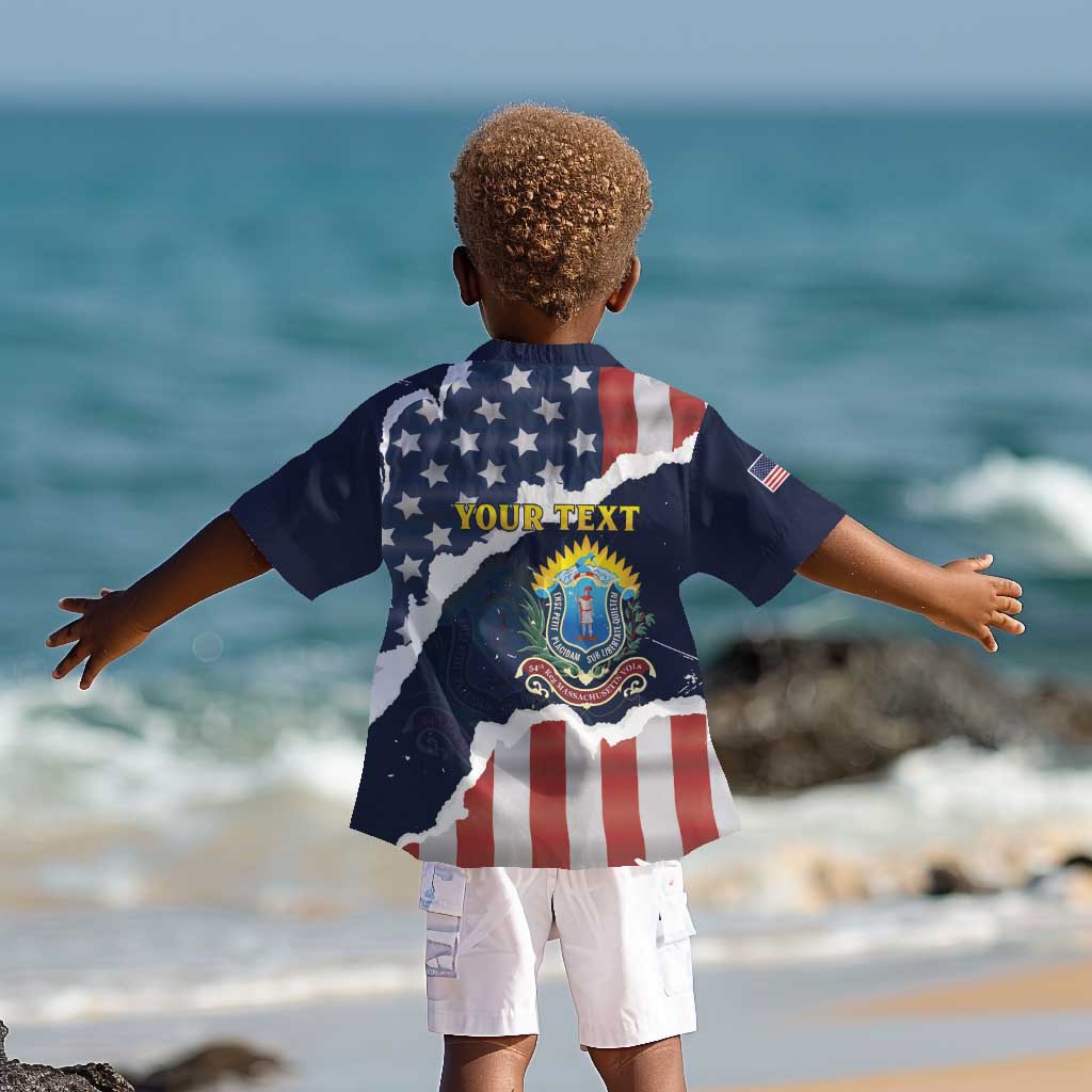 Personalized 54th Massachusetts Infantry Regiment Kid Hawaiian Shirt American Flag Heritage - African Pride