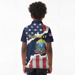 Personalized 54th Massachusetts Infantry Regiment Kid Polo Shirt American Flag Heritage - African Pride