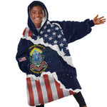 Personalized 54th Massachusetts Infantry Regiment Kid Wearable Blanket Hoodie American Flag Heritage - African Pride