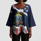 Personalized 54th Massachusetts Infantry Regiment Kimono Sleeve Blouse American Flag Heritage - African Pride