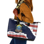 54th Massachusetts Infantry Regiment Leather Tote Bag American Flag Heritage - African Pride