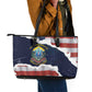 54th Massachusetts Infantry Regiment Leather Tote Bag American Flag Heritage - African Pride