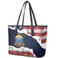 54th Massachusetts Infantry Regiment Leather Tote Bag American Flag Heritage - African Pride