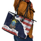54th Massachusetts Infantry Regiment Leather Tote Bag American Flag Heritage - African Pride