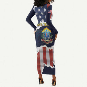 Personalized 54th Massachusetts Infantry Regiment Long Sleeve Bodycon Dress American Flag Heritage - African Pride