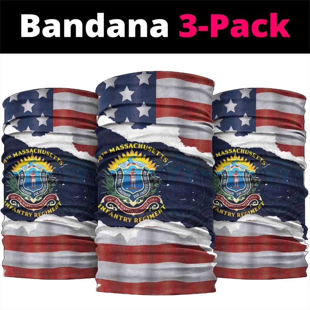 54th Massachusetts Infantry Regiment Neck Gaiter American Flag Heritage - African Pride