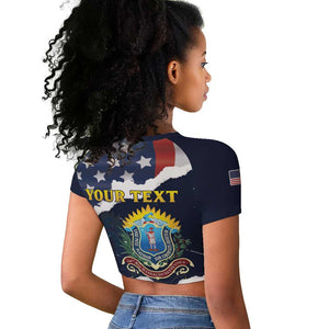Personalized 54th Massachusetts Infantry Regiment Raglan Cropped T shirt American Flag Heritage - African Pride