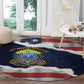 54th Massachusetts Infantry Regiment Round Carpet American Flag Heritage - African Pride
