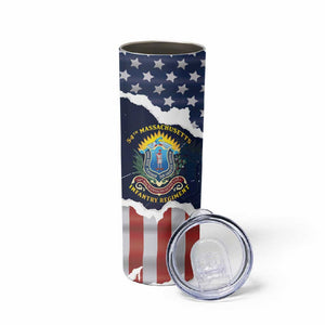 Personalized 54th Massachusetts Infantry Regiment Skinny Tumbler American Flag Heritage - African Pride