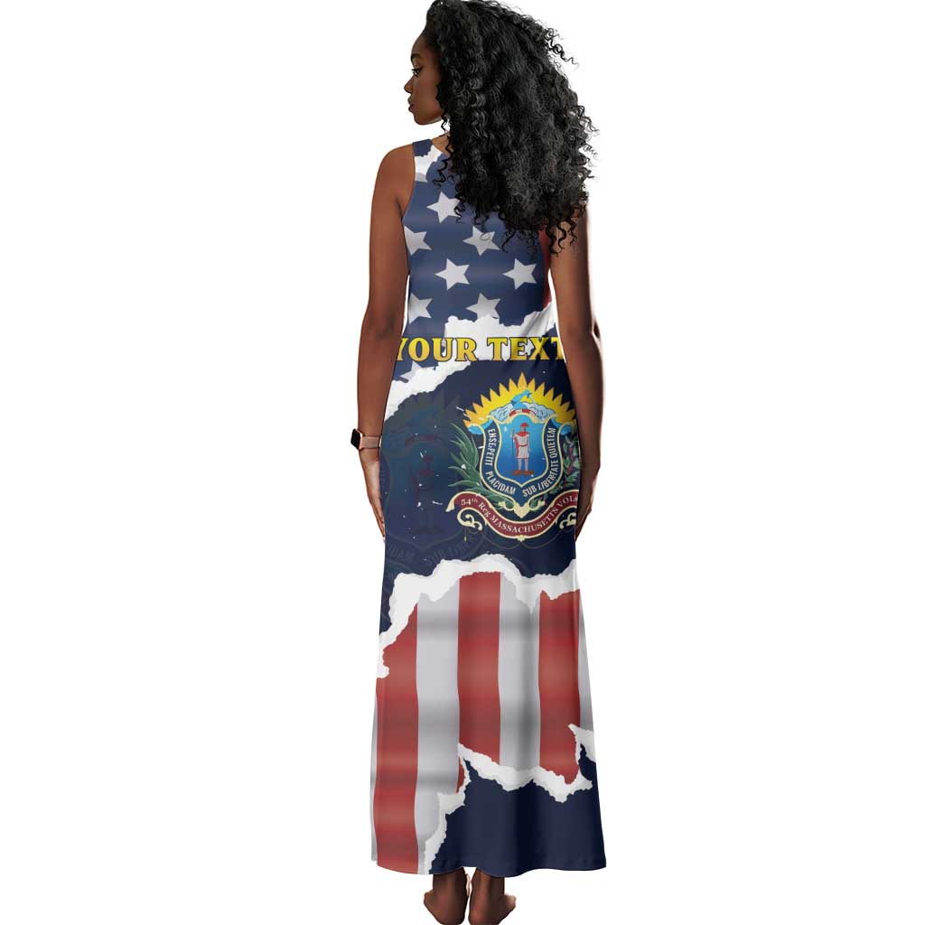 Personalized 54th Massachusetts Infantry Regiment Tank Maxi Dress American Flag Heritage - African Pride