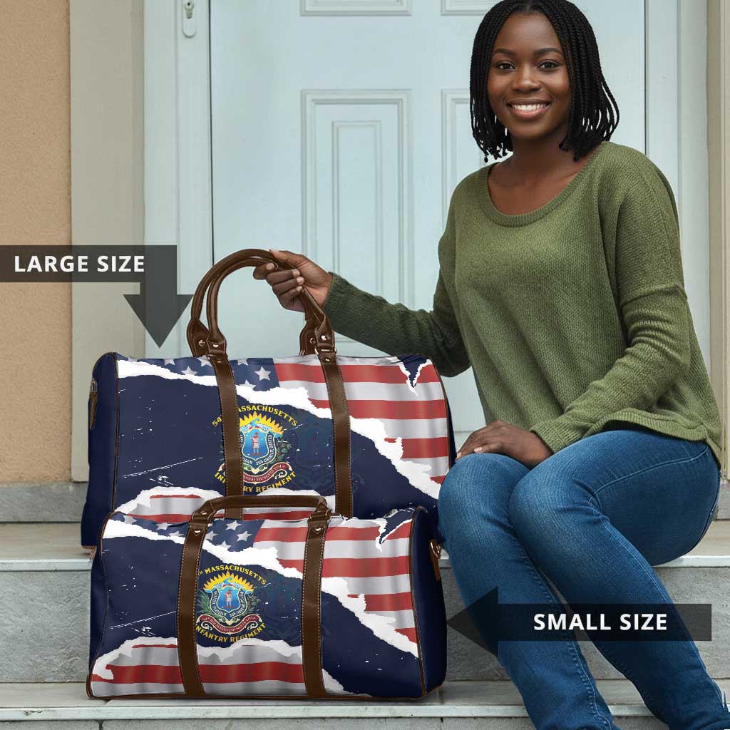 54th Massachusetts Infantry Regiment Travel Bag American Flag Heritage - African Pride
