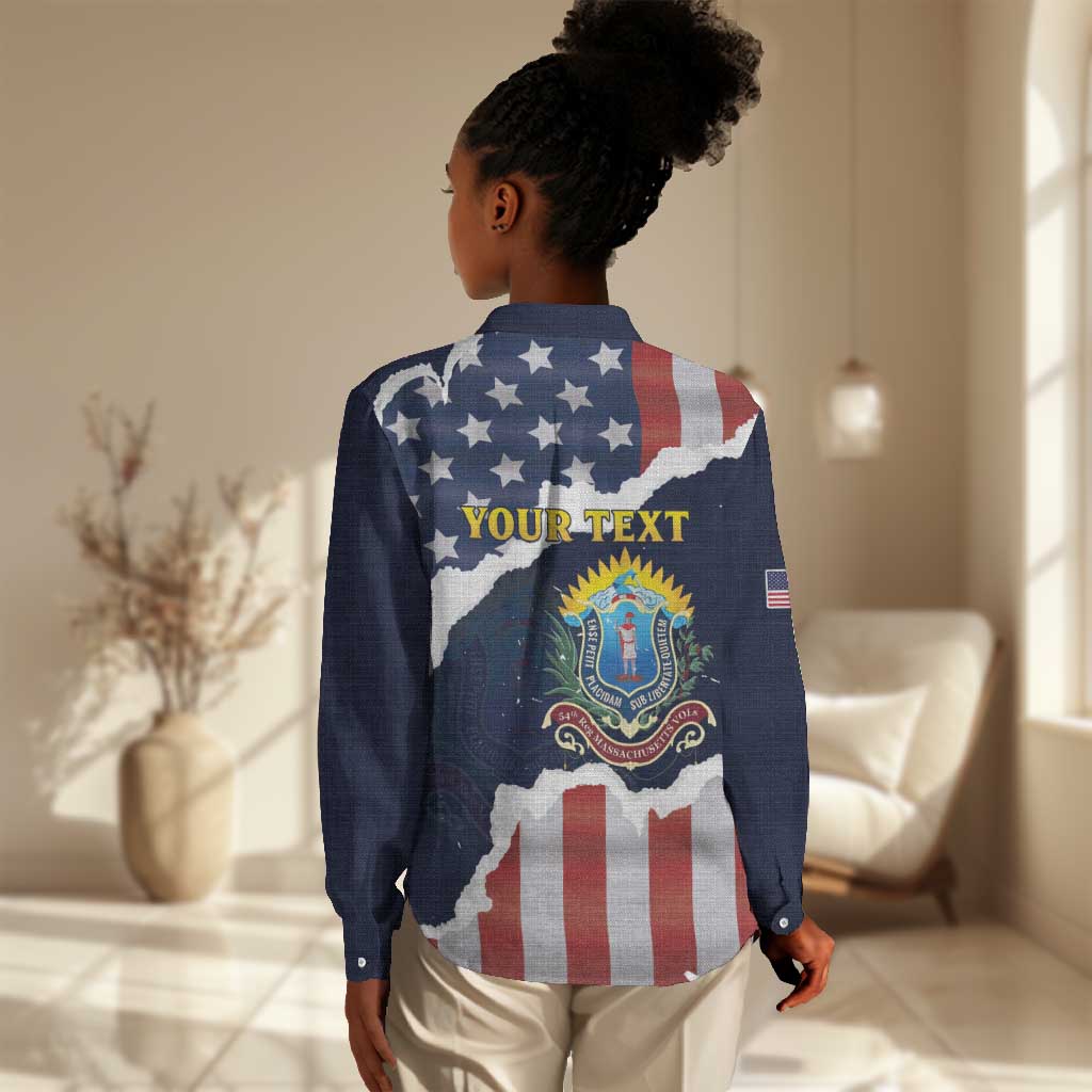 Personalized 54th Massachusetts Infantry Regiment Women Casual Shirt American Flag Heritage - African Pride