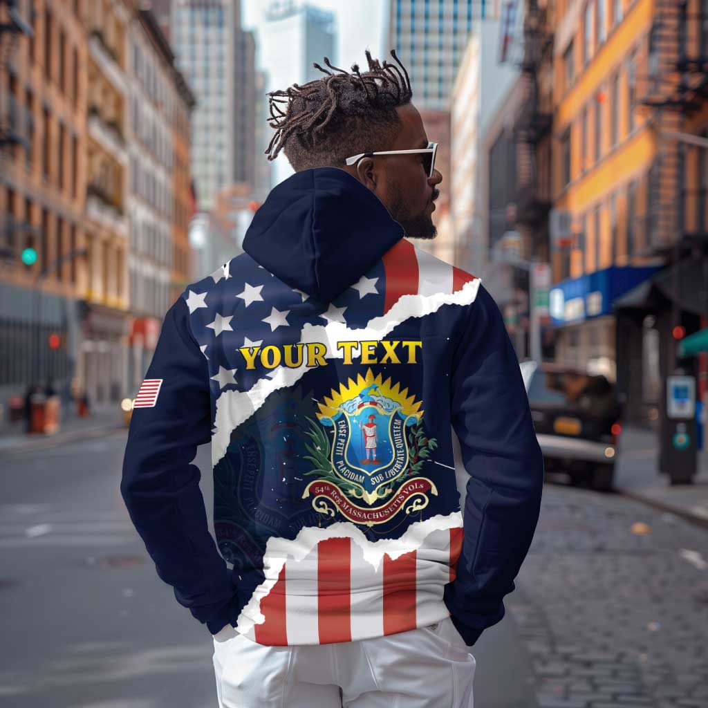 Personalized 54th Massachusetts Infantry Regiment Zip Hoodie American Flag Heritage - African Pride