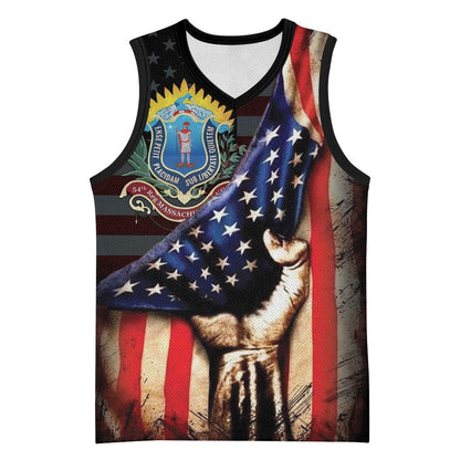 54th Massachusetts Infantry Regiment Basketball Jersey Flag of Freedom - African Pride