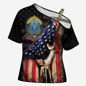 54th Massachusetts Infantry Regiment Cross Shoulder Shirt Flag of Freedom - African Pride