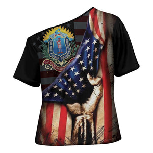 54th Massachusetts Infantry Regiment Cross Shoulder Shirt Flag of Freedom - African Pride