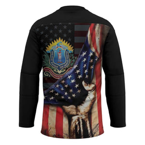 54th Massachusetts Infantry Regiment Hockey Jersey Flag of Freedom - African Pride