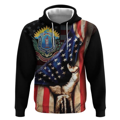 54th Massachusetts Infantry Regiment Hoodie Flag of Freedom - African Pride