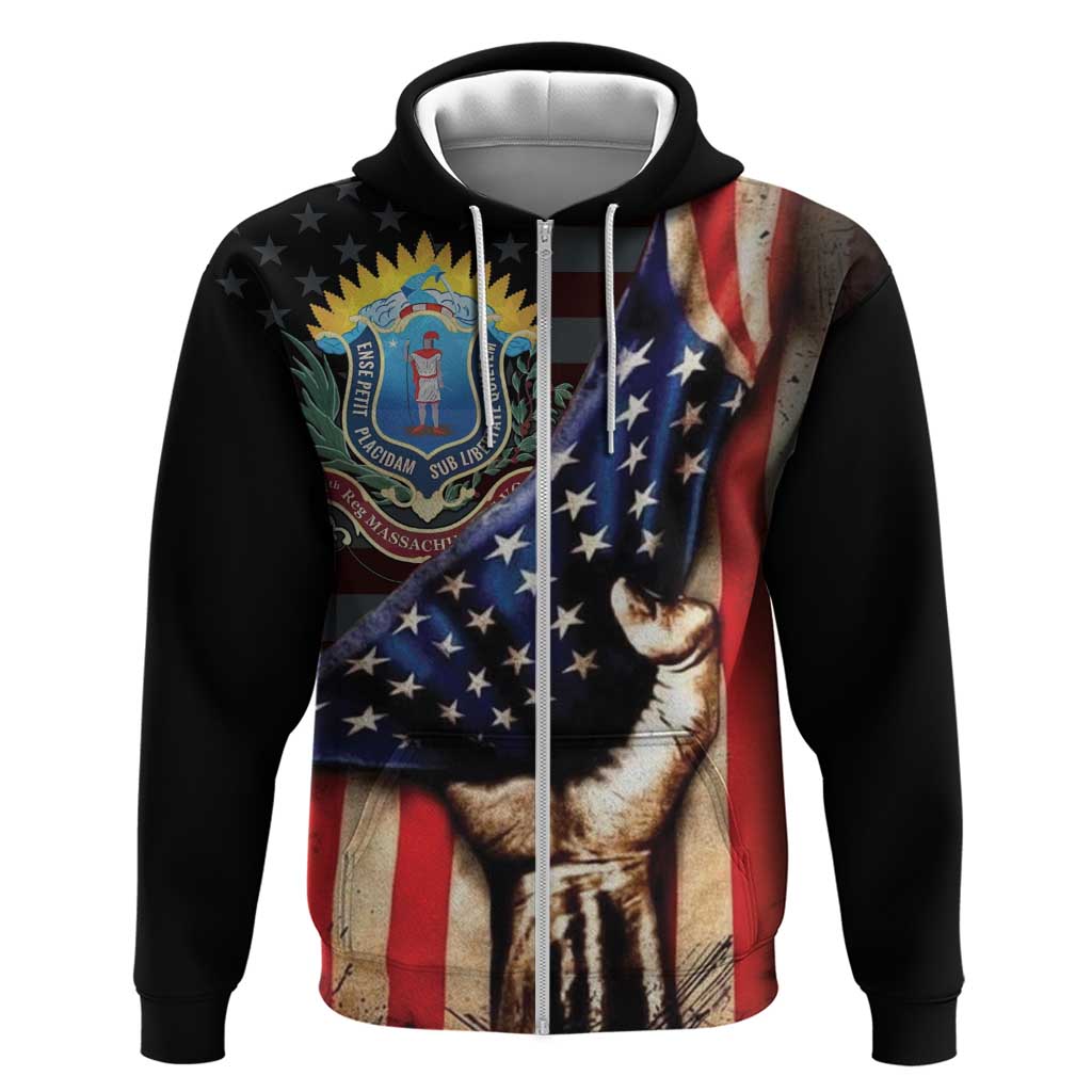 54th Massachusetts Infantry Regiment Hoodie Flag of Freedom - African Pride