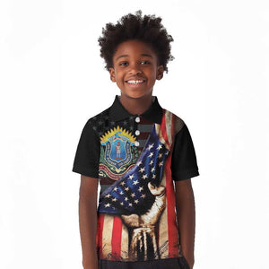54th Massachusetts Infantry Regiment Kid Polo Shirt Flag of Freedom - African Pride