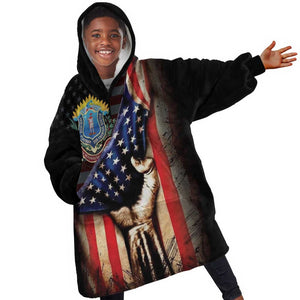 54th Massachusetts Infantry Regiment Kid Wearable Blanket Hoodie Flag of Freedom - African Pride