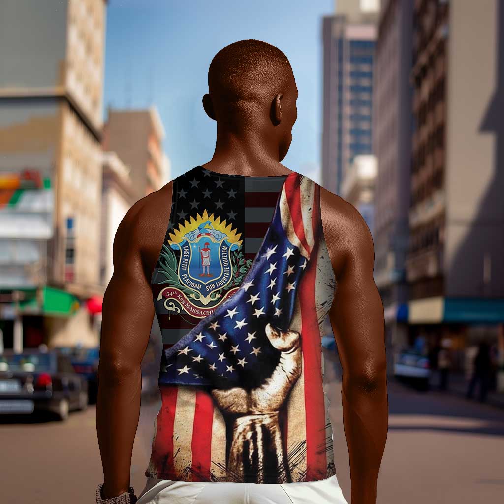 54th Massachusetts Infantry Regiment Men Tank Top Flag of Freedom - African Pride