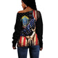 54th Massachusetts Infantry Regiment Off Shoulder Sweater Flag of Freedom - African Pride