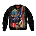 54th Massachusetts Infantry Regiment Sleeve Zip Bomber Jacket Flag of Freedom - African Pride