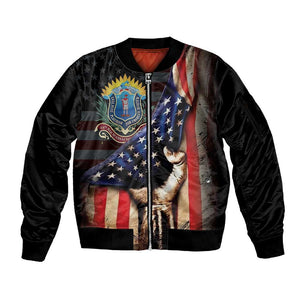 54th Massachusetts Infantry Regiment Sleeve Zip Bomber Jacket Flag of Freedom - African Pride