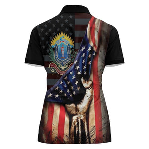 54th Massachusetts Infantry Regiment Women Polo Shirt Flag of Freedom - African Pride