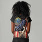 54th Massachusetts Infantry Regiment Women V-Neck T-Shirt Flag of Freedom - African Pride