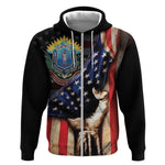 54th Massachusetts Infantry Regiment Zip Hoodie Flag of Freedom - African Pride