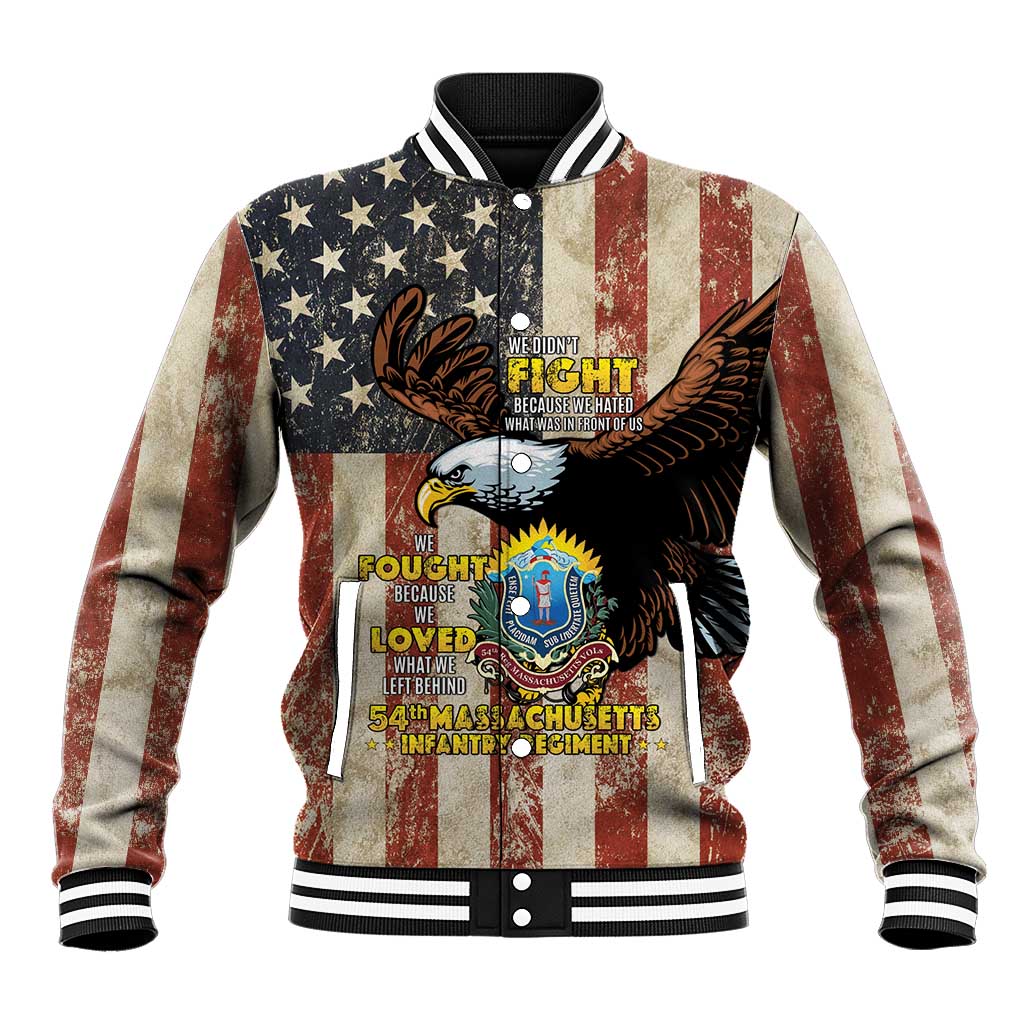 54th Massachusetts Infantry Regiment Baseball Jacket American Eagle - African Pride