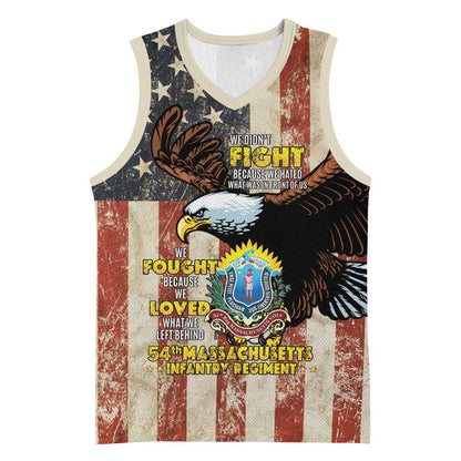 54th Massachusetts Infantry Regiment Basketball Jersey American Eagle - African Pride