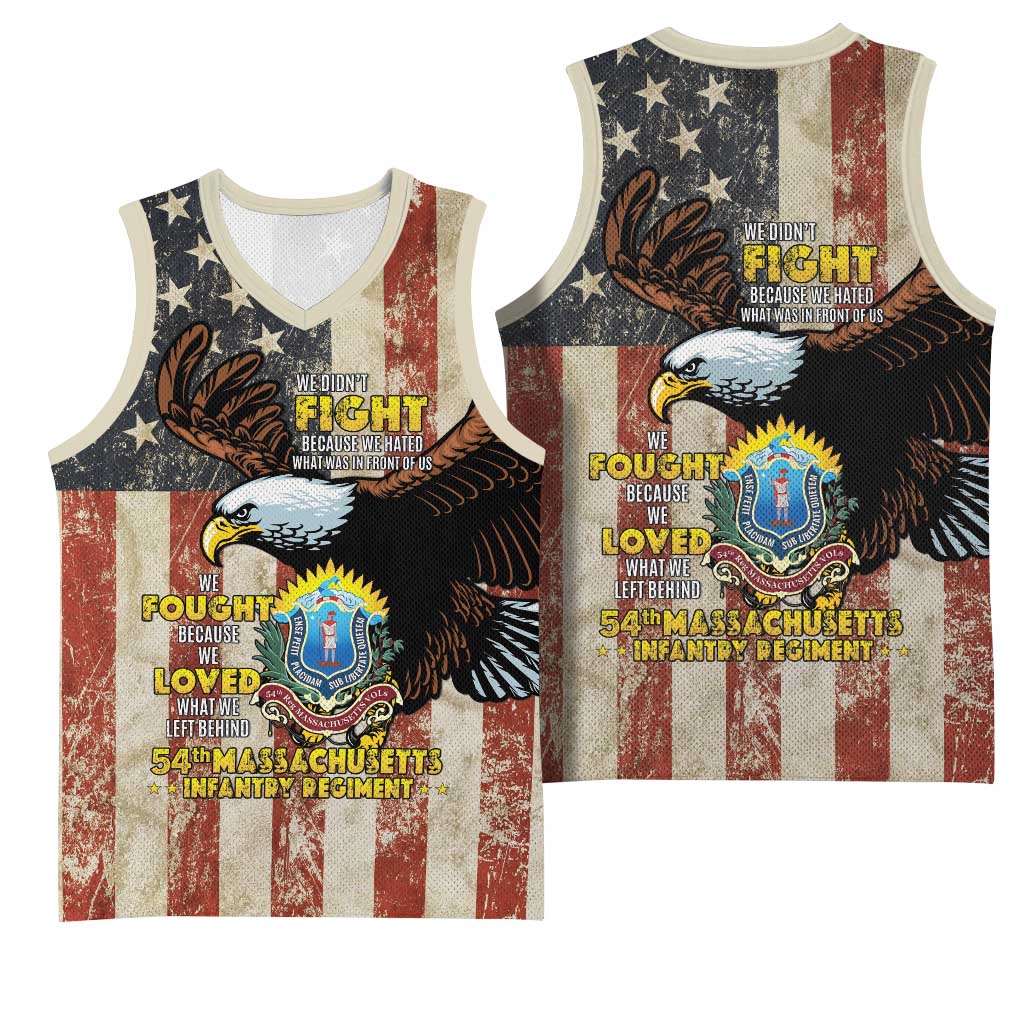 54th Massachusetts Infantry Regiment Basketball Jersey American Eagle - African Pride