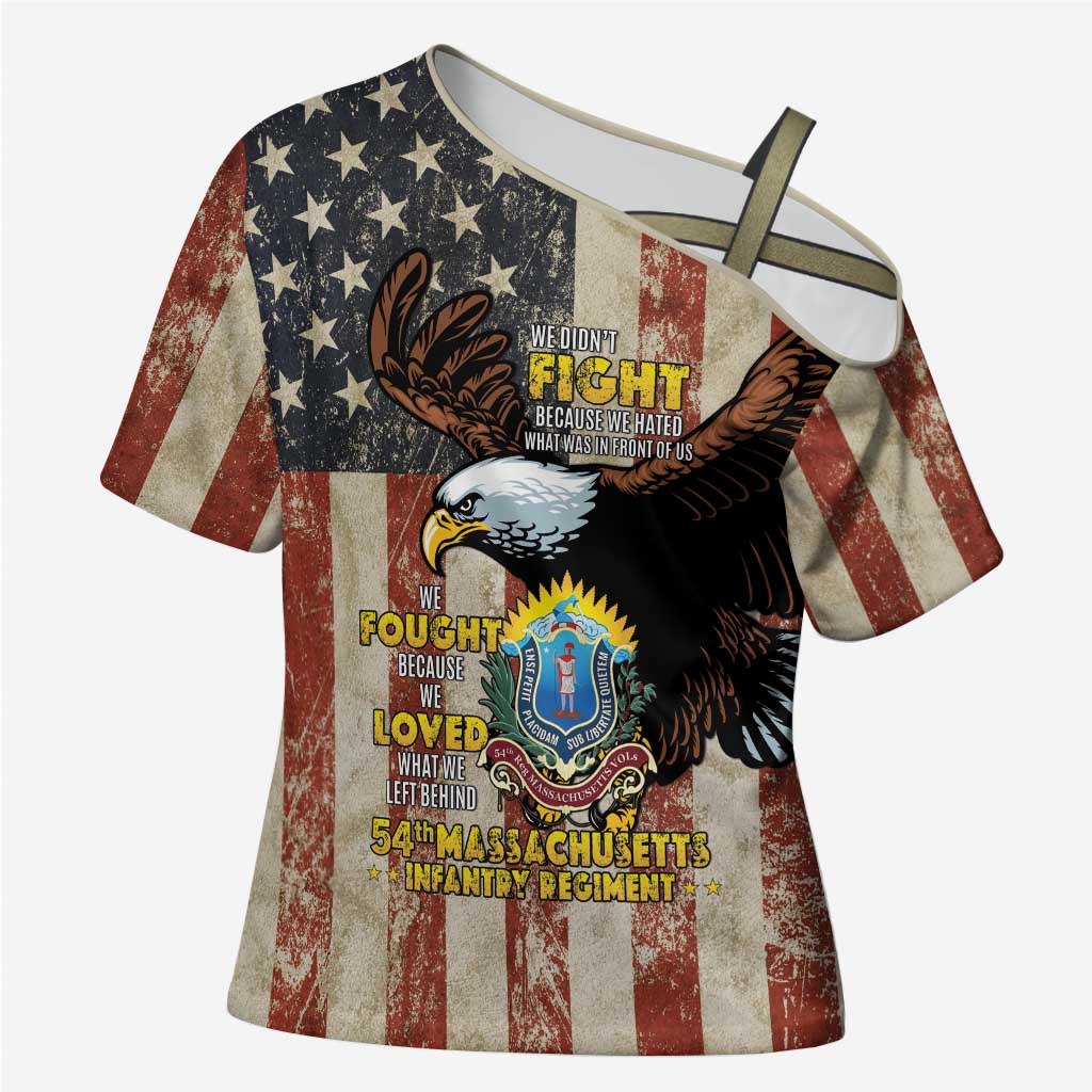 54th Massachusetts Infantry Regiment Cross Shoulder Shirt American Eagle - African Pride