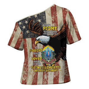 54th Massachusetts Infantry Regiment Cross Shoulder Shirt American Eagle - African Pride