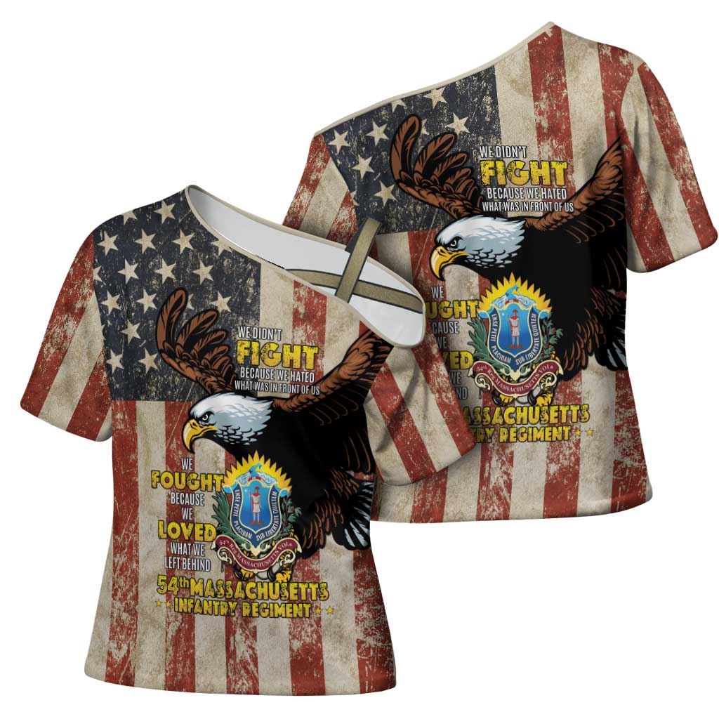 54th Massachusetts Infantry Regiment Cross Shoulder Shirt American Eagle - African Pride