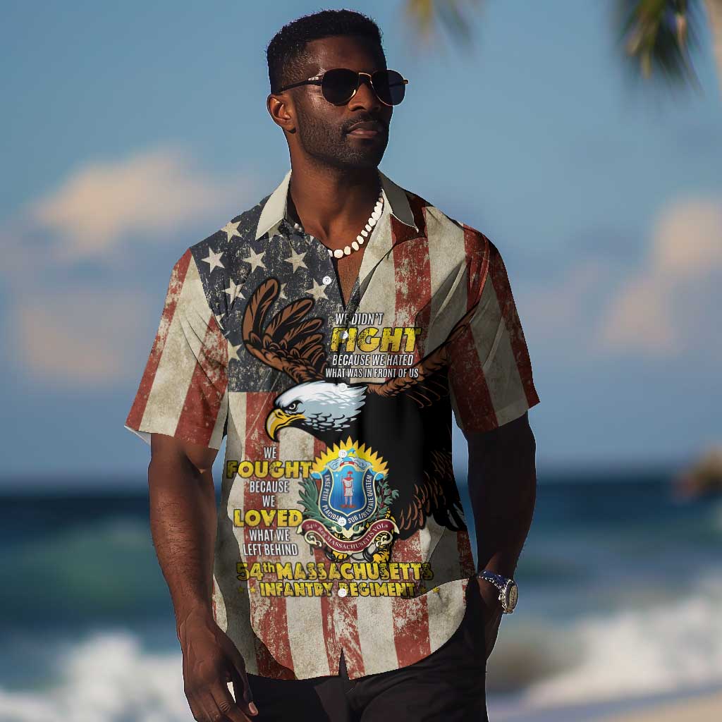 54th Massachusetts Infantry Regiment Hawaiian Shirt American Eagle - African Pride