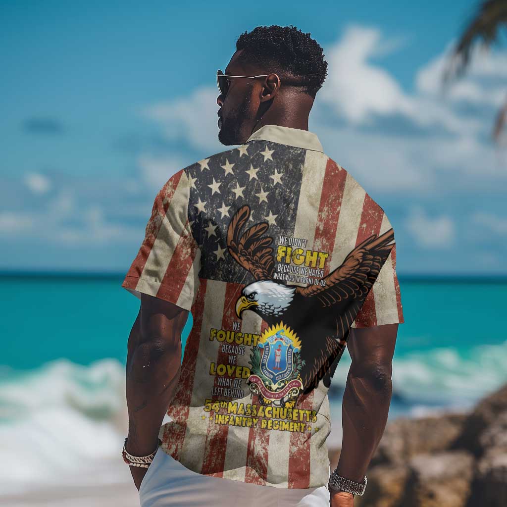 54th Massachusetts Infantry Regiment Hawaiian Shirt American Eagle - African Pride