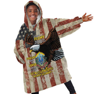 54th Massachusetts Infantry Regiment Kid Wearable Blanket Hoodie American Eagle - African Pride