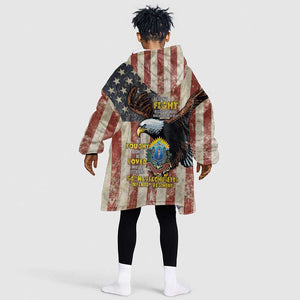 54th Massachusetts Infantry Regiment Kid Wearable Blanket Hoodie American Eagle - African Pride