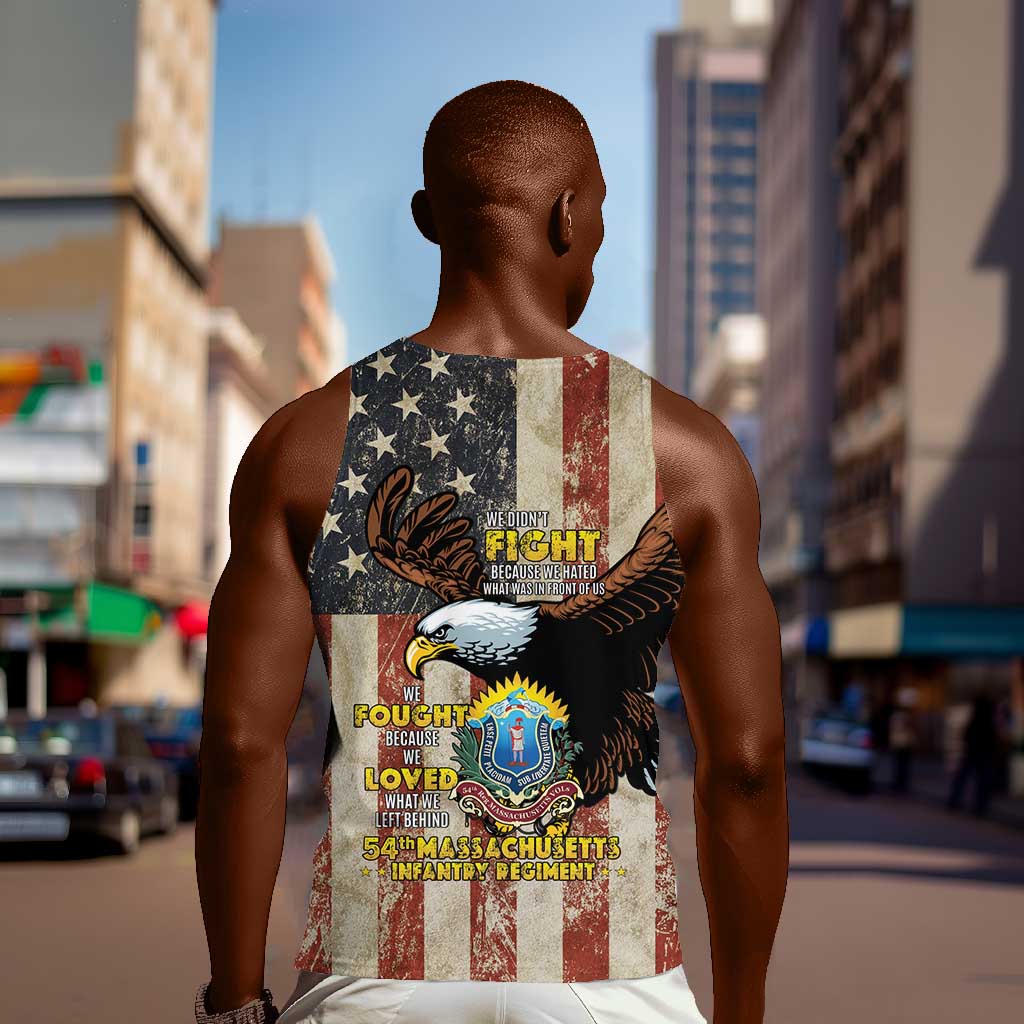 54th Massachusetts Infantry Regiment Men Tank Top American Eagle - African Pride