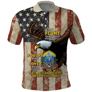 54th Massachusetts Infantry Regiment Polo Shirt American Eagle - African Pride
