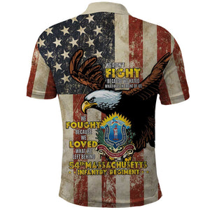 54th Massachusetts Infantry Regiment Polo Shirt American Eagle - African Pride