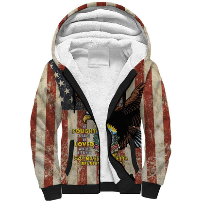 54th Massachusetts Infantry Regiment Sherpa Hoodie American Eagle - African Pride