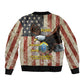 54th Massachusetts Infantry Regiment Sleeve Zip Bomber Jacket American Eagle - African Pride