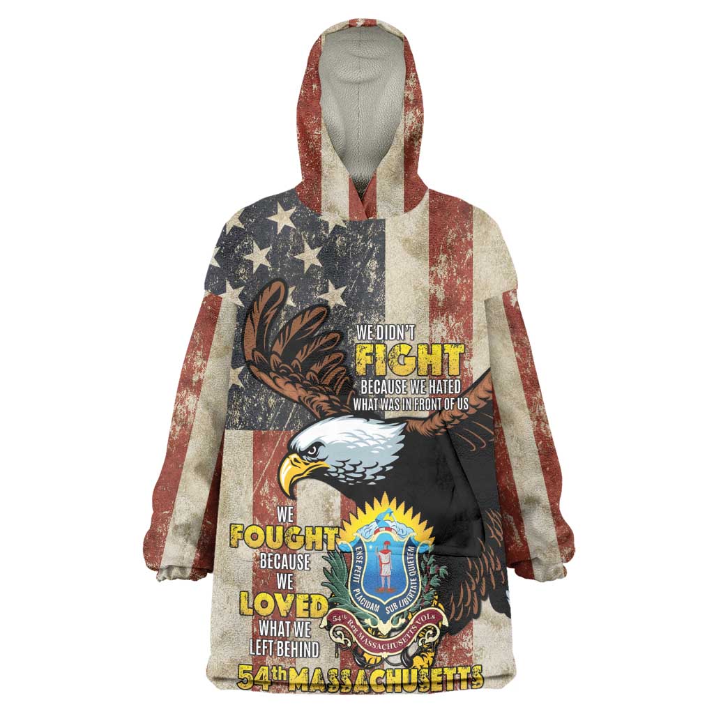 54th Massachusetts Infantry Regiment Wearable Blanket Hoodie American Eagle - African Pride