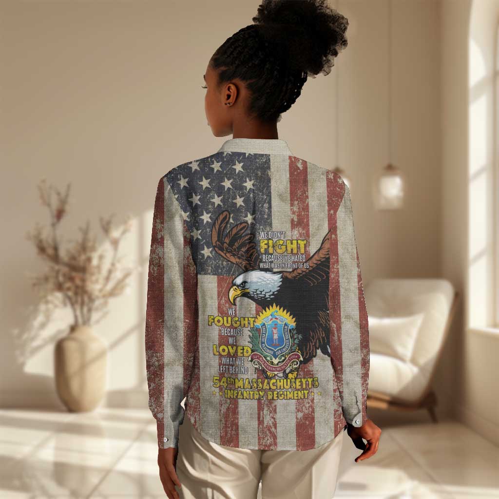 54th Massachusetts Infantry Regiment Women Casual Shirt American Eagle - African Pride