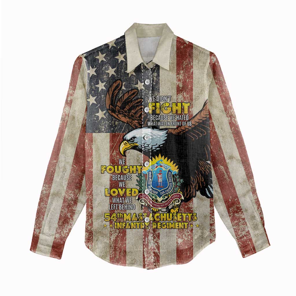 54th Massachusetts Infantry Regiment Women Casual Shirt American Eagle - African Pride